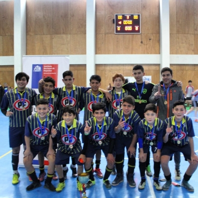 Equipo sub 14 futsal campeón comunal de Talca
