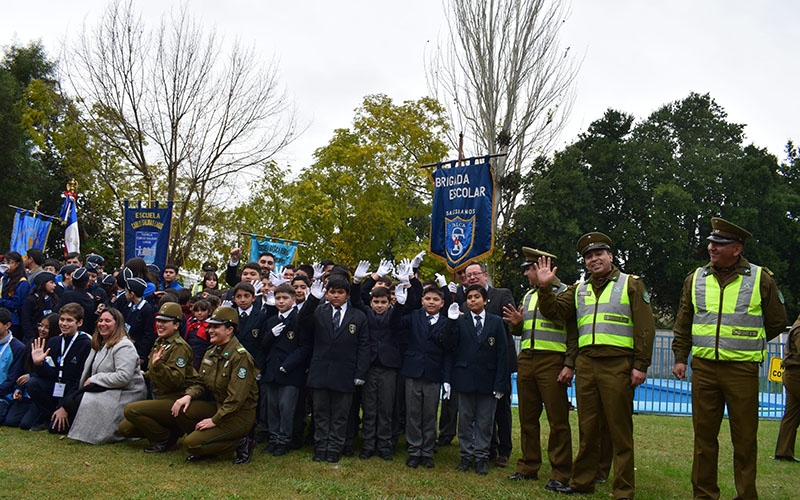 Brigada Escolar participó en Día del Patrullero en Prefectura de Carabineros